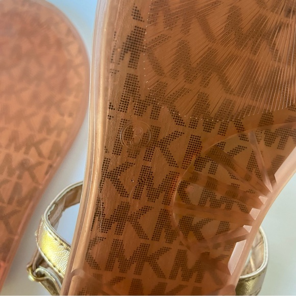Michael Kors Jaylyn 3 Rose Gold Sandals Size 3 - Picture 6 of 11